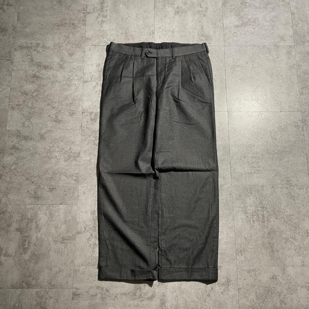 90s Givenchy ウールグレースラックス 無地 日本製 【W31】 90s Givenchy ウールグレースラックス 無地 日本製 【W31】 | ib2