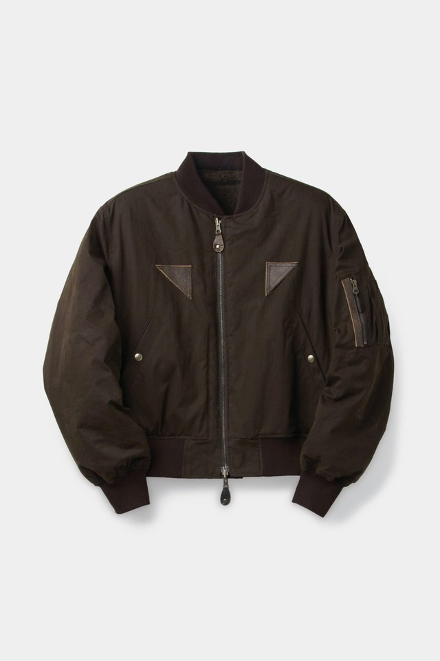 [COOR] B 15 Leather Tab Sherpa Bomber (Khaki Brown) 正規品 韓国ブランド 韓国通販 韓国代行 韓国ファッション クール クーア クアー 日本 店舗