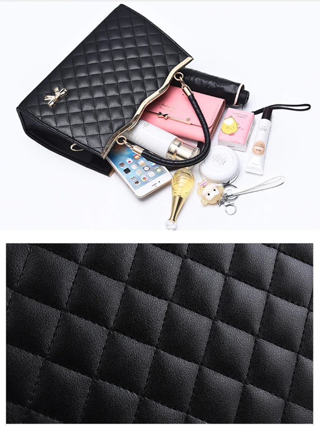 【0275】Ribbon Quilted Handbag Bag