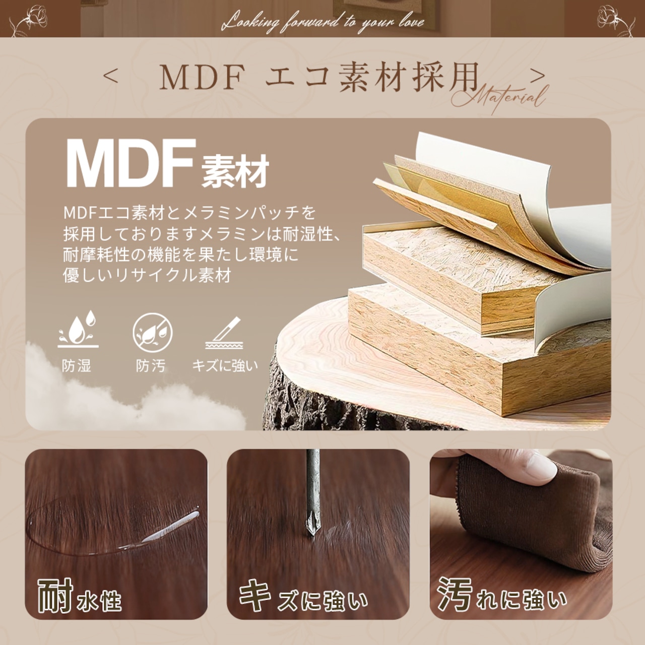 【2025年最新】ドレッサー おしゃれ 北欧風｜LEDライト付きミラー＆スツールセット｜伸縮式・大容量収納・化粧台・デスク兼用｜ナチュラル高級感MDF素材