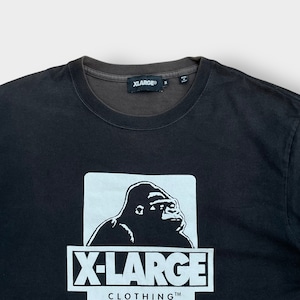 【X-LARGE】OGゴリラ ロゴ Tシャツ プリント くすみカラー クルーネック エクストララージ M US古着