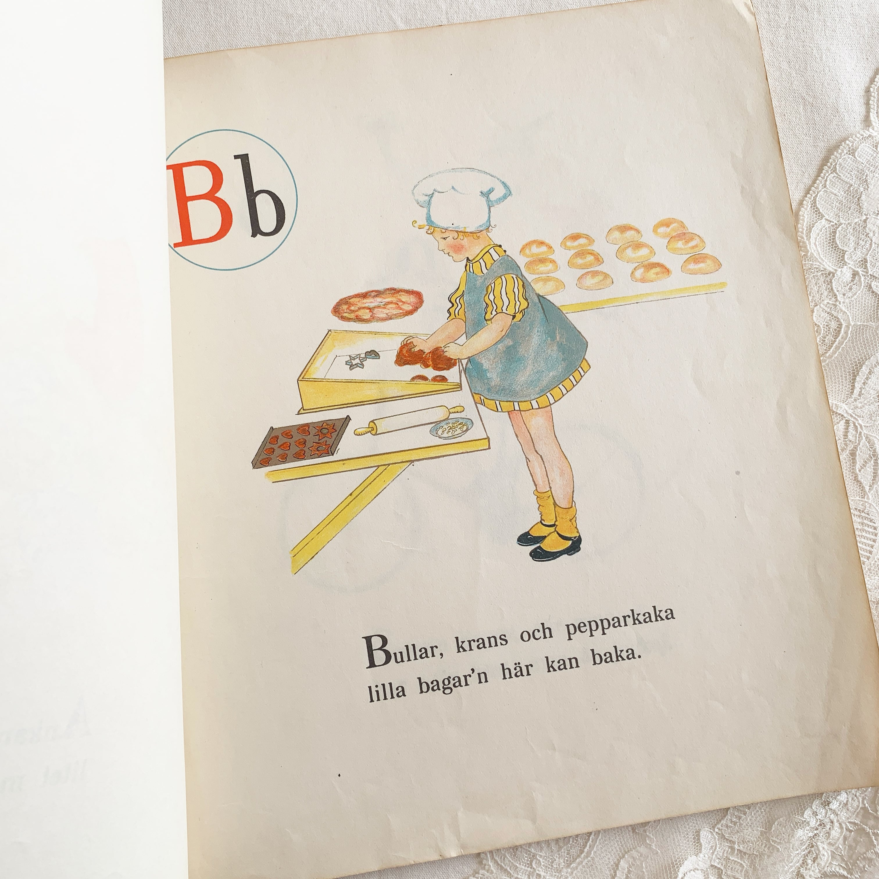 1920's-1940'北欧s スウェーデンのアルファベット絵本 ABC-bok