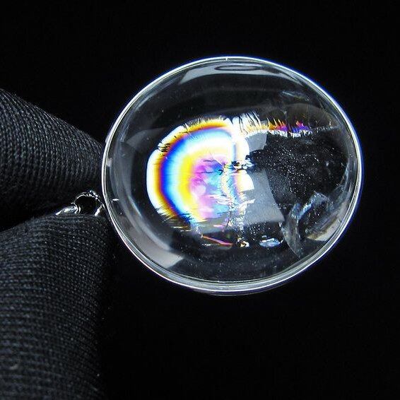 アイリスクォーツ 水晶 ペンダント 虹入り おまかせ便 一点物 112-14179