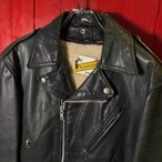 70s Schott 本革ダブルライダースジャケット　レザージャケット　パイソンタグ　取り外しライナー