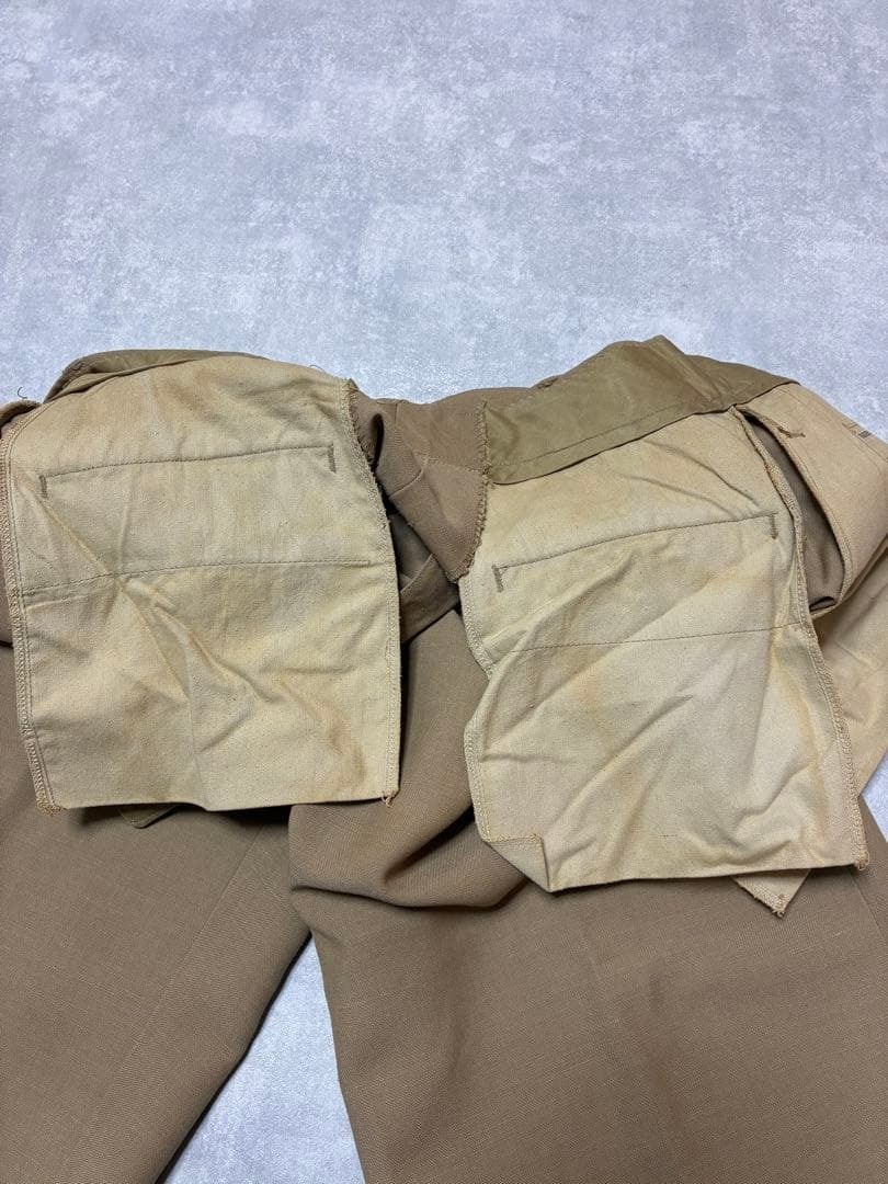 50s US ARMY トロピカル スラックス レーヨンモヘアナイロン ベージュ 50s US ARMY トロピカル スラックス レーヨンモヘアナイロン ベージュ