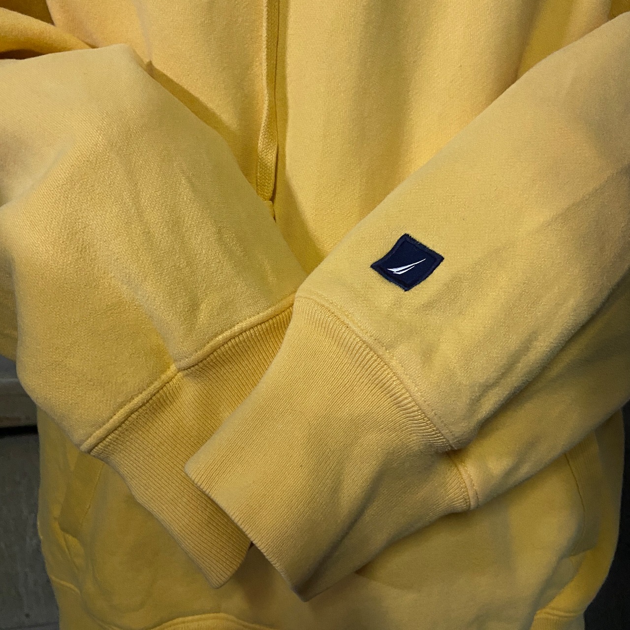 NAUTICA ノーティカ ロゴ刺繍 スウェットパーカー メンズXL 古着 