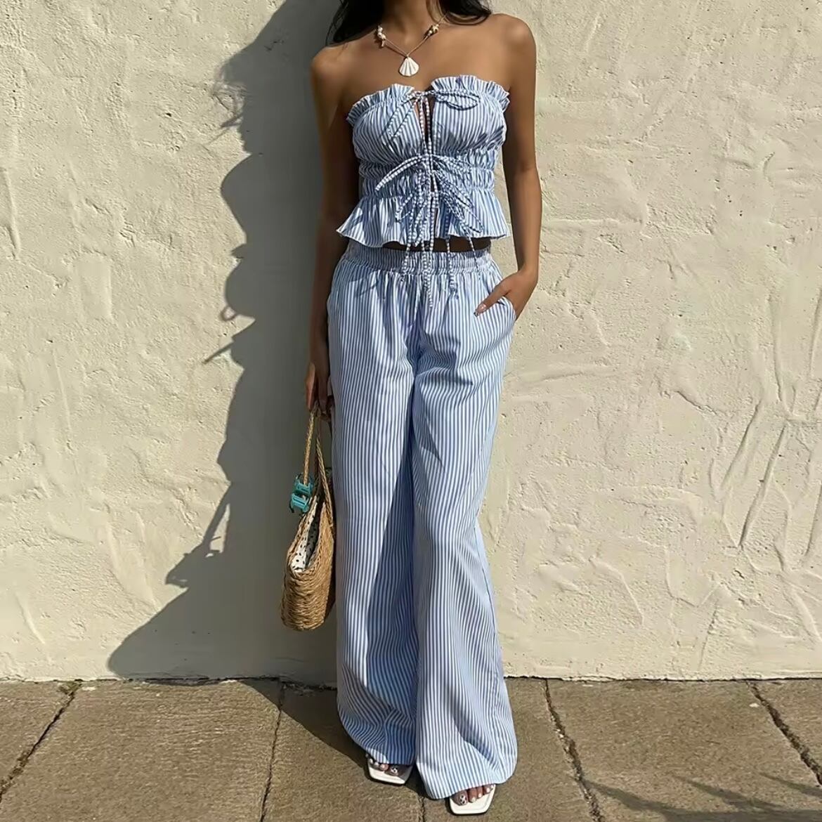 shirring bare top set up