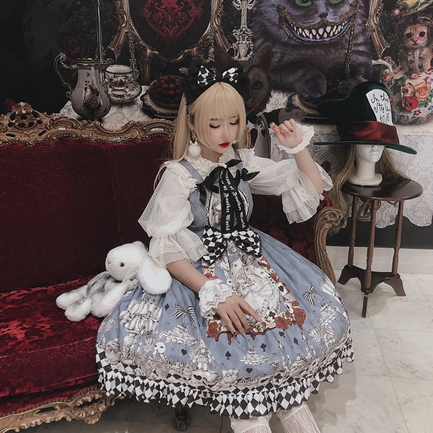 Alice Doll＊ロリータ JSK レッド×ホワイト