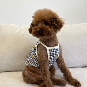 予約【pecoramou select】チェックベアーTシャツ