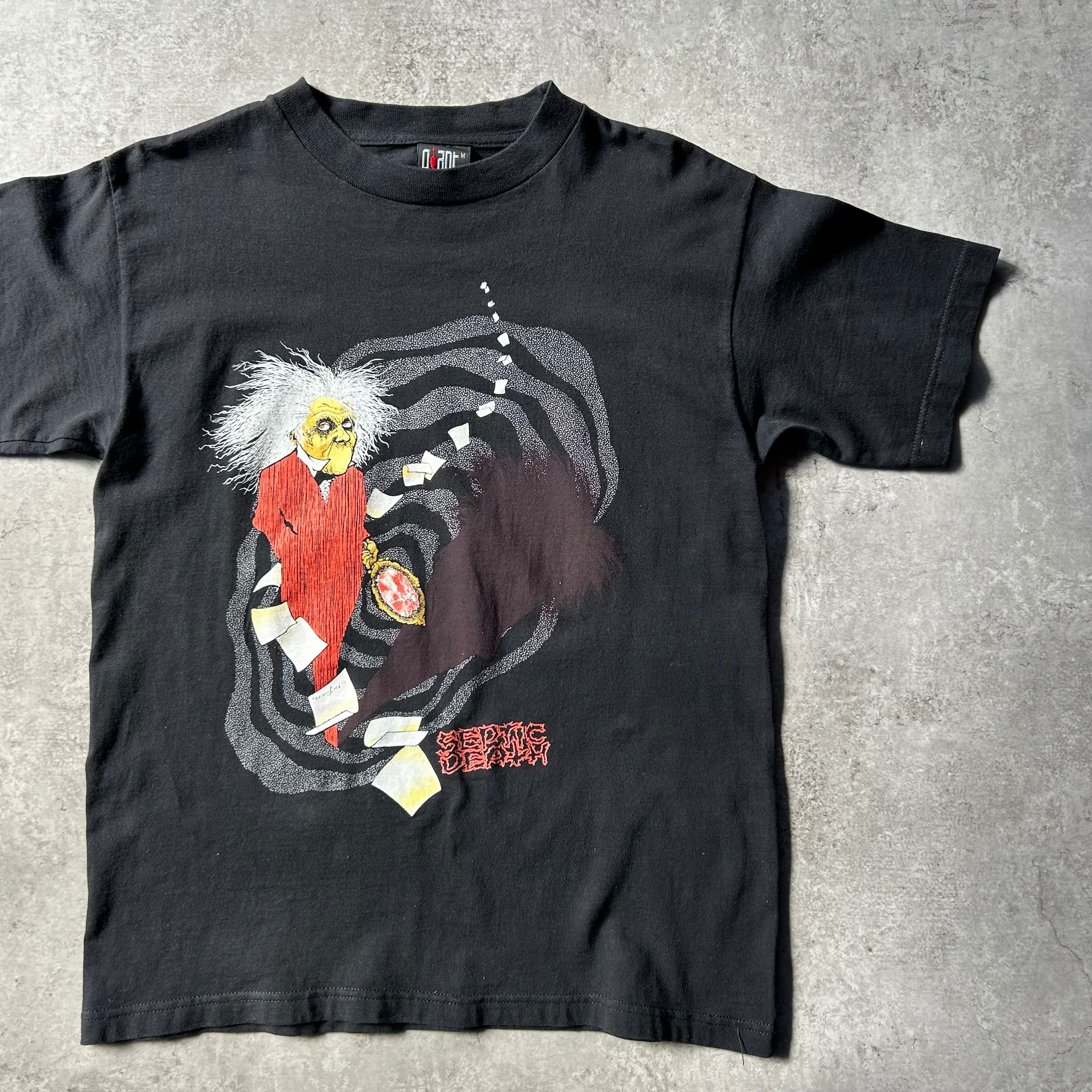 90s セプティックデス バンドtシャツ ブラック M パスヘッド 気違い