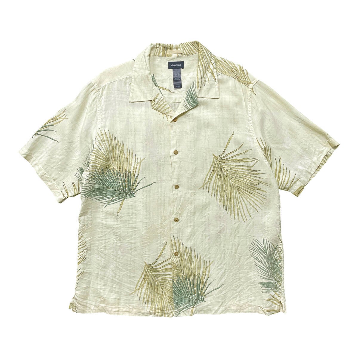 USA 古着 claiborne クレイボーン シルク 開襟 アロハシャツ