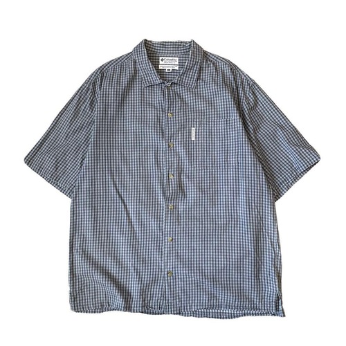 “90s-00s Columbia” short sleeve check shirt