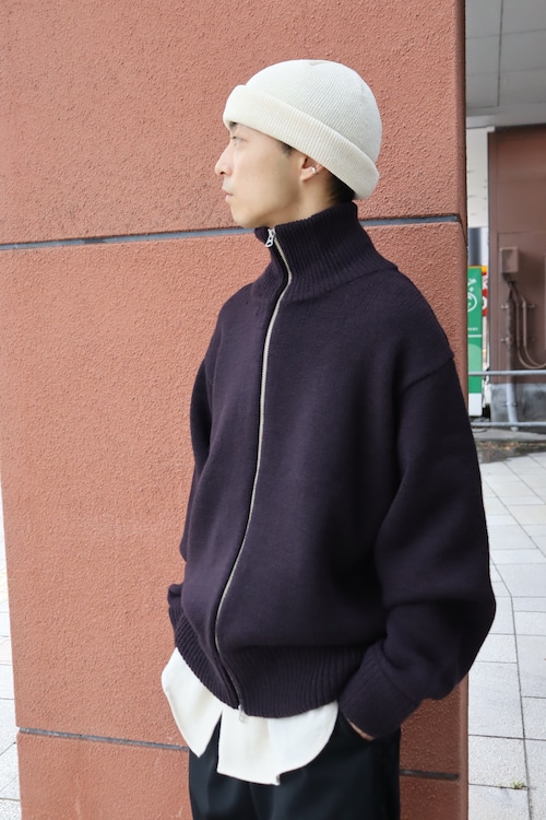 MEIAS " WAVE WOOL DRIVERS CARDIGAN (Burgandy)"