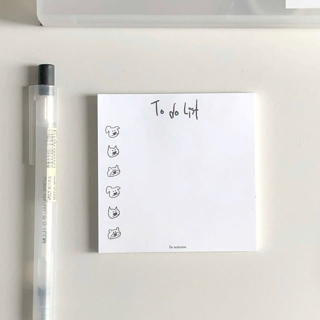 in autumn] Cookie To Do リスト メモパッド | moim - 韓国雑貨や小物