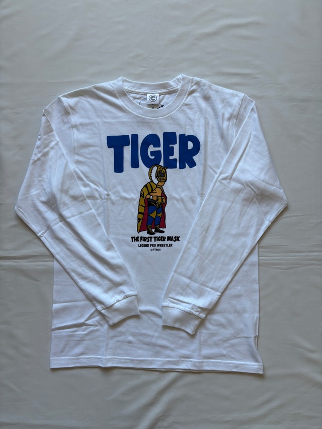 初代タイガーマスク  TIGER ロングスリーブTシャツ（袖リブ）