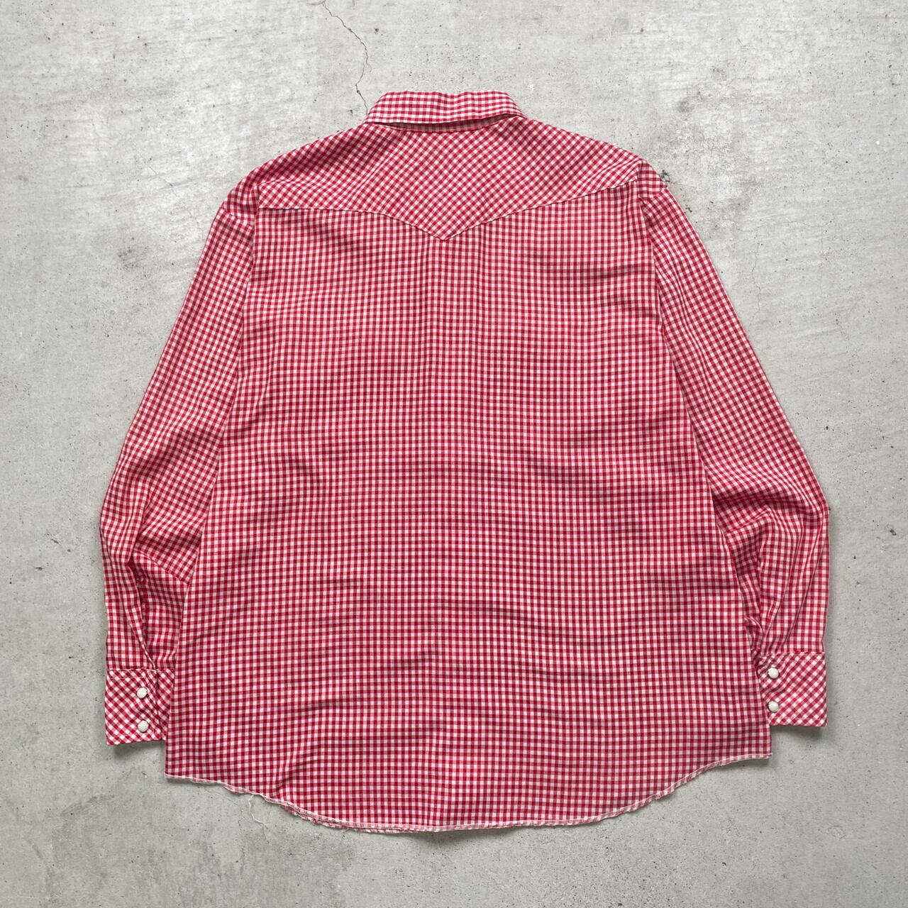 70年代 USA製 Wrangler ラングラー ギンガムチェックシャツ 70年代 USA製 Wrangler ラングラー ギンガムチェックシャツ