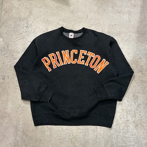1990s FRUIT OF THE LOOM "PRINCETON" SWEAT SHIRT BLACK USA