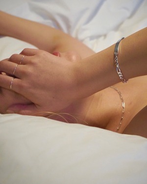 (SV925)plate figaro chain bracelet