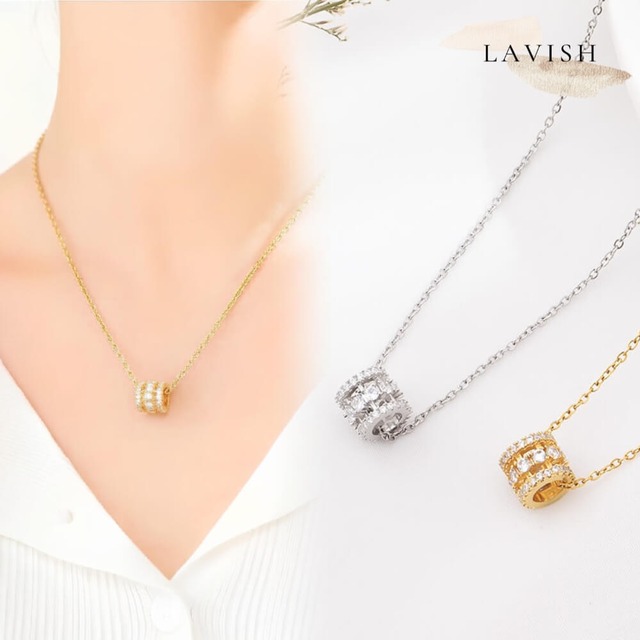 ブリリアントフープ ネックレス ｜ 上品 レディース