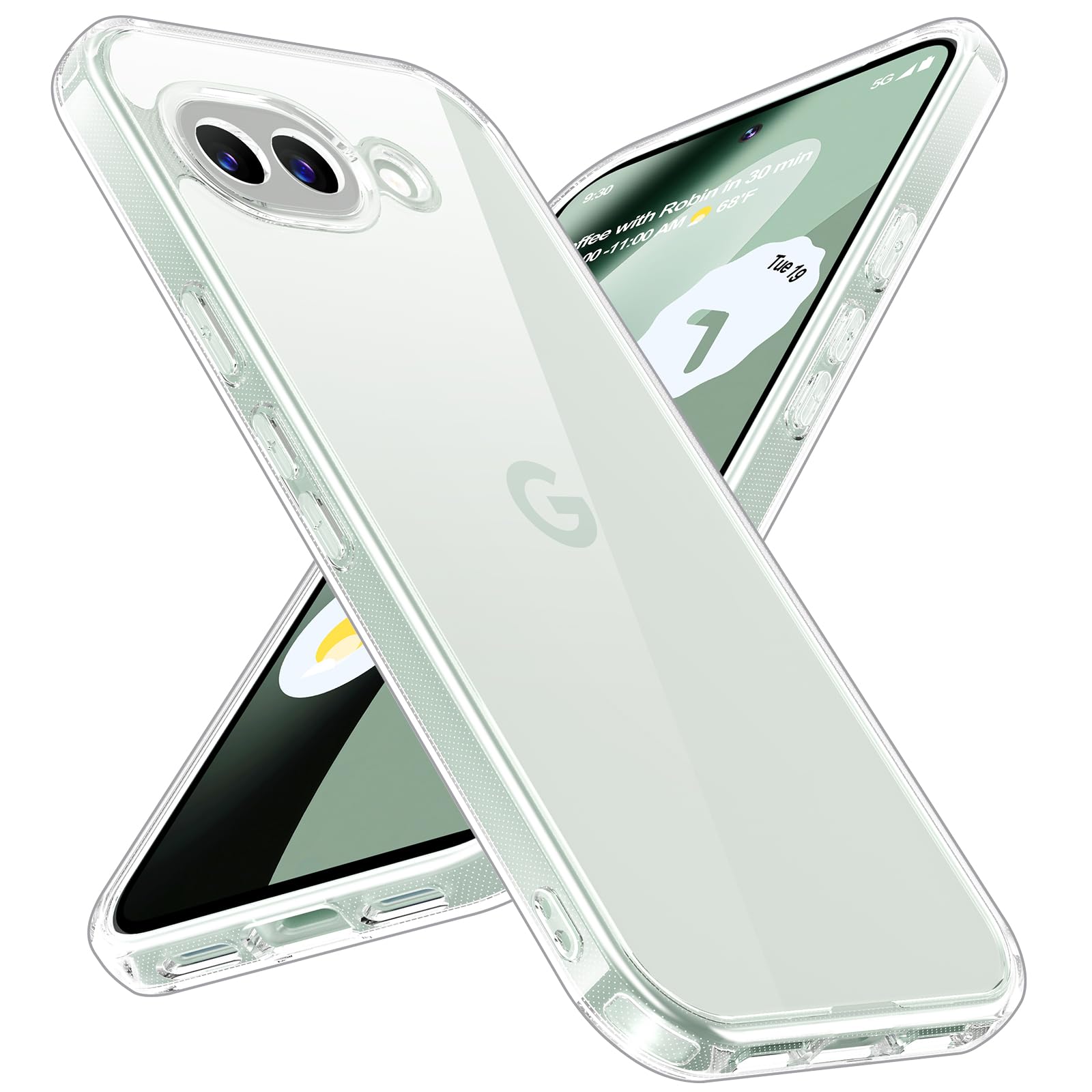 【スリムフィット・米軍規格】Holidi Google Pixel 10A ケース 透明感 米軍MIL規格 全面保護 ワイヤレス充電 黄変なし 二重構造 グーグルピクセル10a ケース クリア