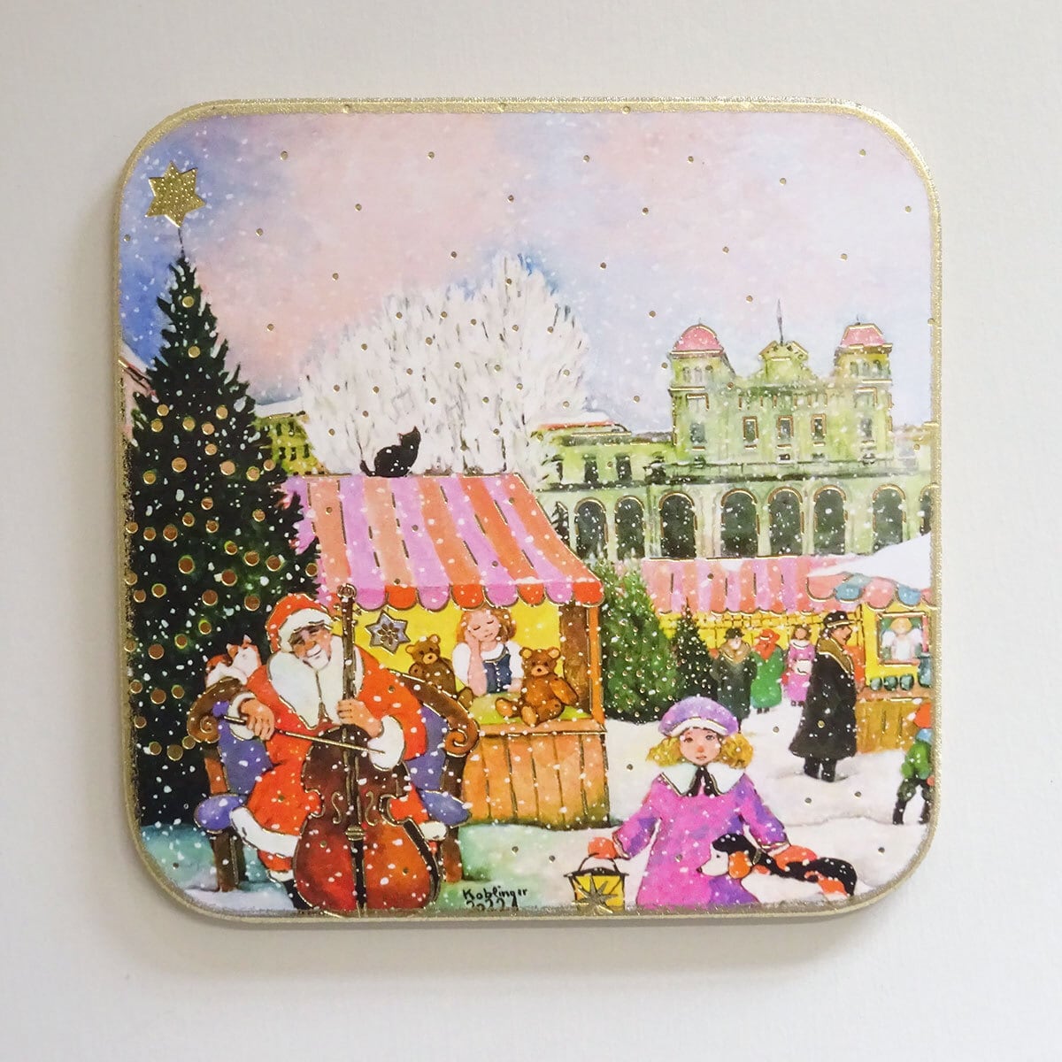 クリスマス コースター C-1234 クリスマスマーケット ヨーロッパの
