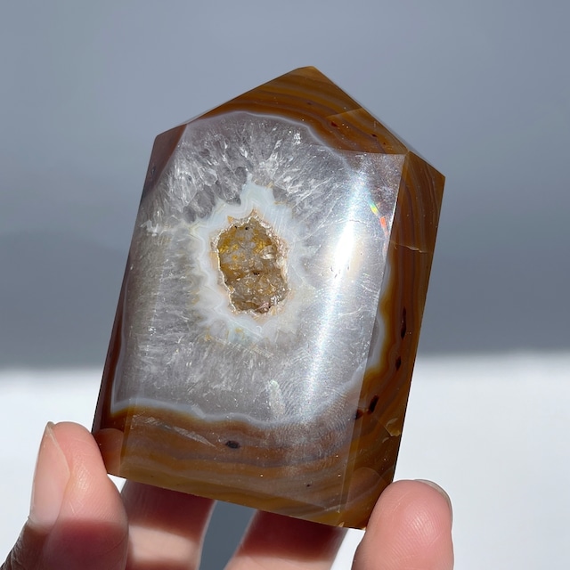 イリスアゲート×クリアクォーツ ジオードタワー31◇ Agate × Clear Quartz ◇天然石・鉱物・パワーストーン