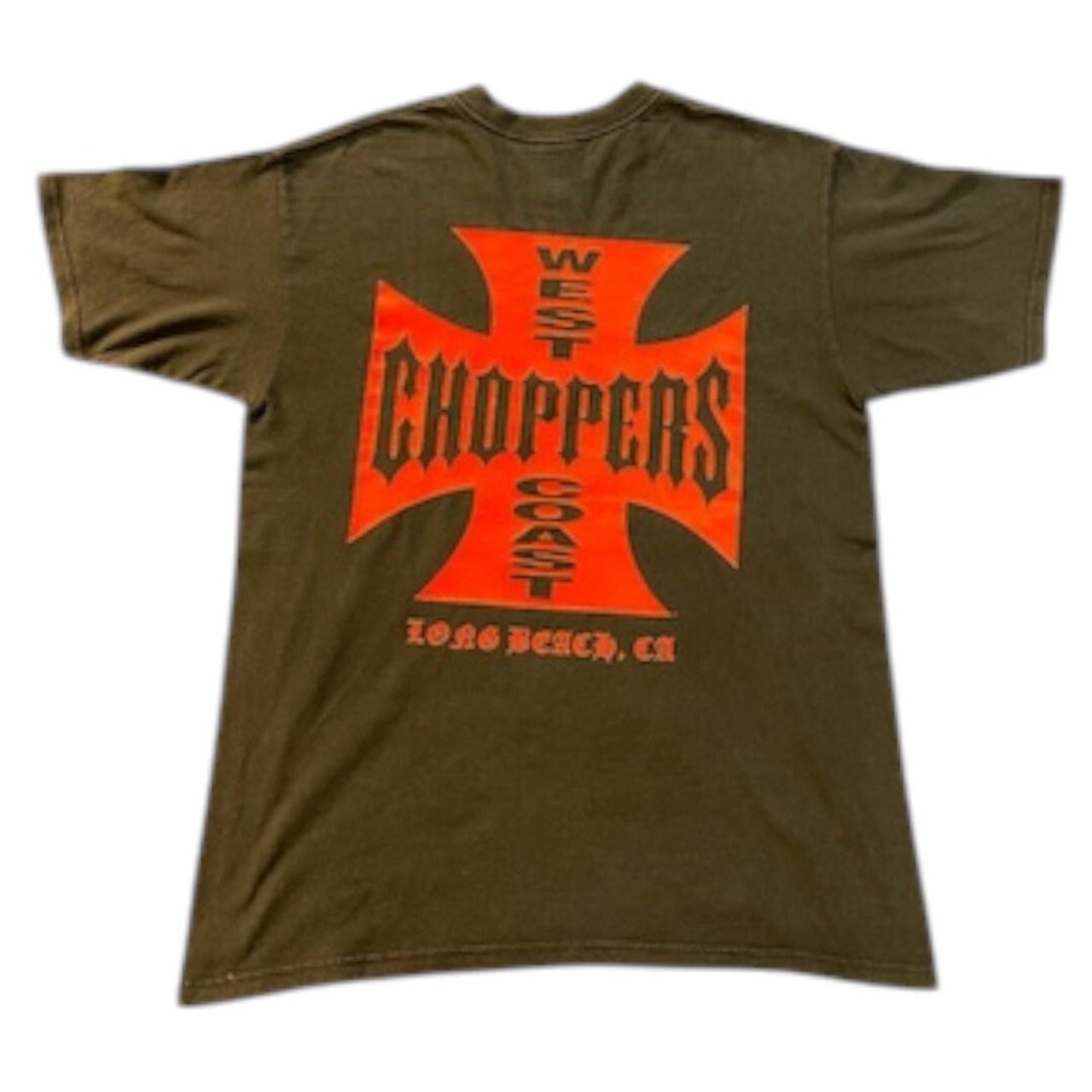 【WEST COAST CHOPPERS】 ウエストコーストチョッパーズ  アイアンクロスロゴ赤 Tシャツ