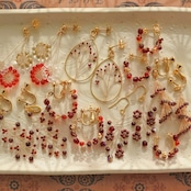 1,2月限定カラー 「ざくろシリーズ」 結わい(小)イヤカフ