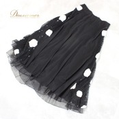 社交ダンス 衣装 スタンダード スカート レッスンウェア 白 黒 スパンコール ブラック系 ホワイト系 レース フォーマル 上品 練習着 気品 スカート丈 約79.5cm ウエストゴム 伸縮性 ポリエステル 社交ダンス用 大人 レディース おしゃれ フェミニン ステージ衣装 練習服 かわいい 定番 ブラックホワイト 二色使い 上品なデザイン 大和撫子 コーディネート スワン跳び