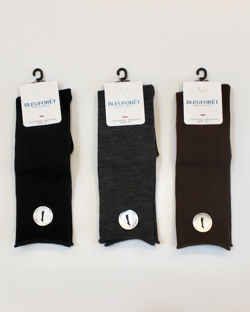 BLEU FORET/wool long socks