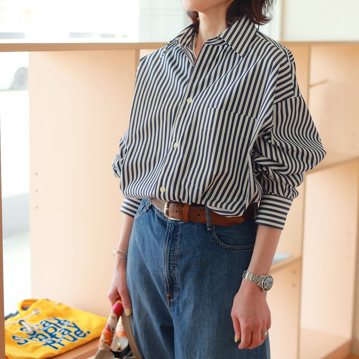 M53. (エムゴーサン) コンストラクティッド ルーミーシャツ