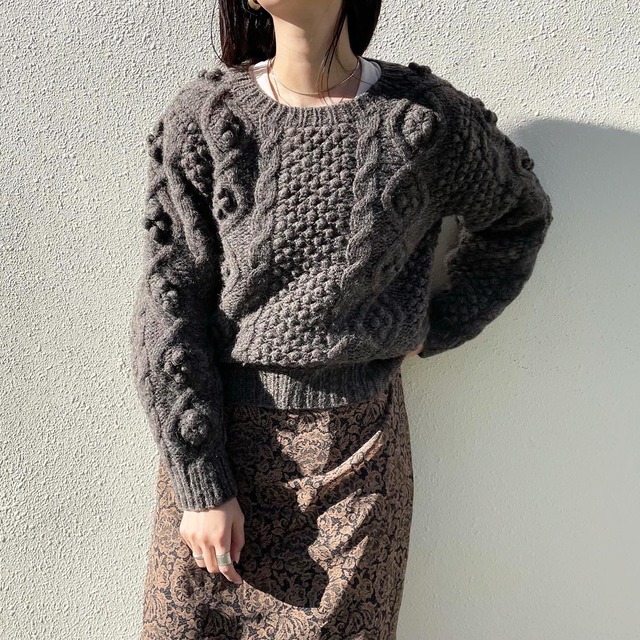 USED "  Alan knit sweater /アランニットセーター "