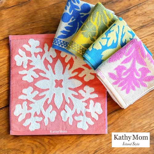 【5デザイン】ハンドタオル フック掛け付  / Kathy Mom Island Style