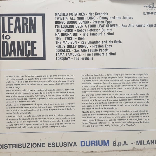 Various / Learn To Dance [D. 30-0 62] - 画像2