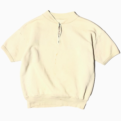 Vintage 50~60's Half Zip Short Sleeve Sweat