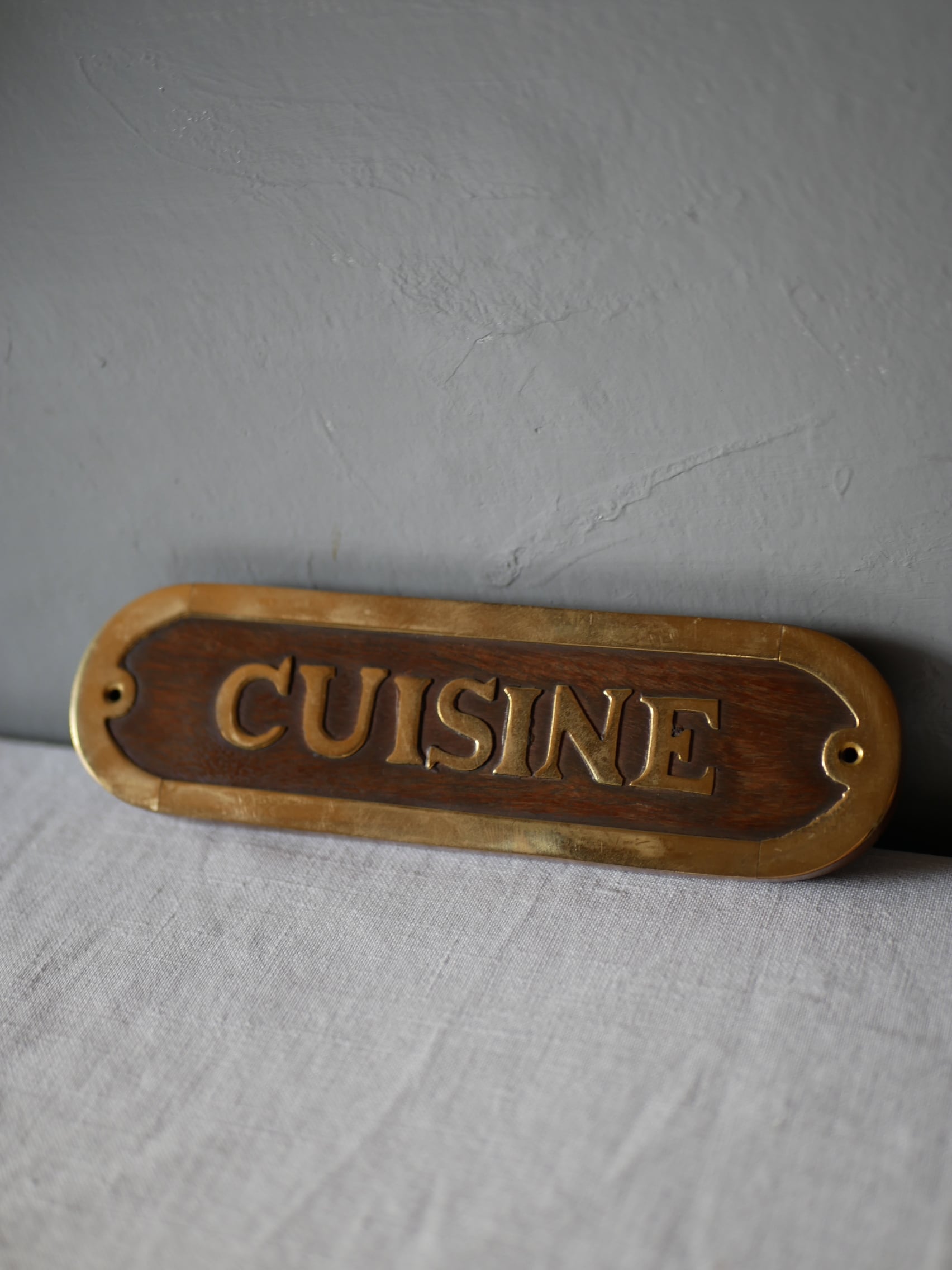 ドアプレート ”CUISINE” フランスビンテージ ブロカントのある暮らし
