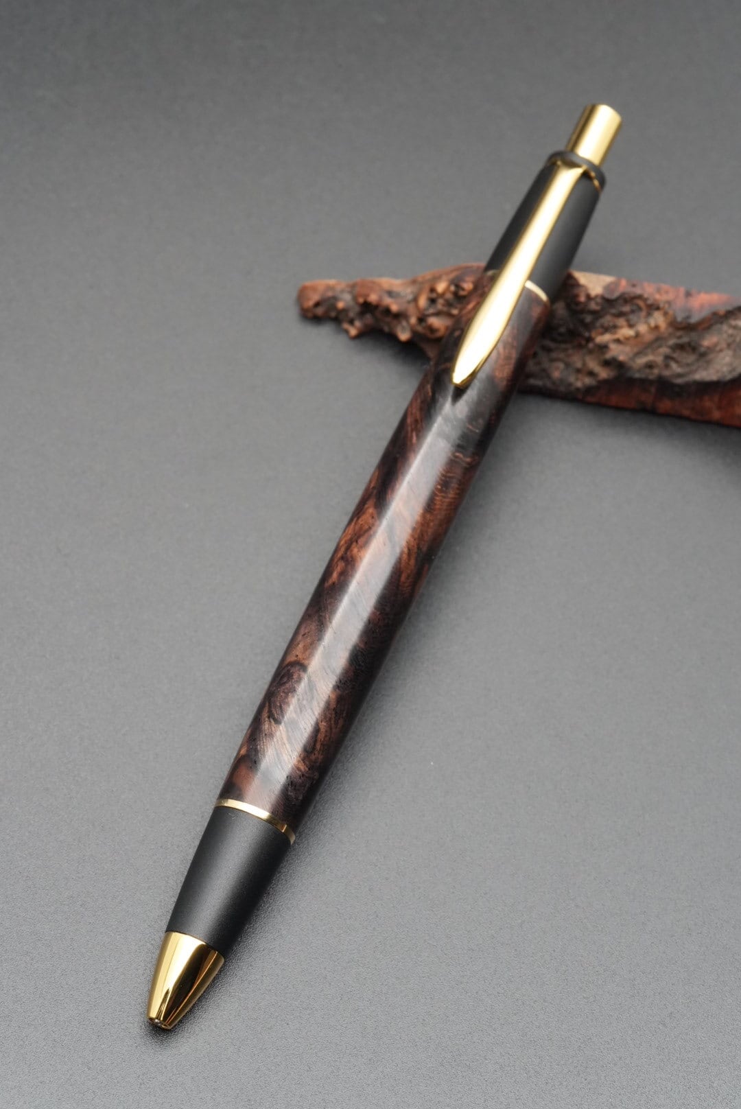 【新品・未使用】あけぼの工房 本花梨瘤杢超極上　東雲 本花梨瘤杢超極上 シャープペンシル0.5mm | あけぼの工房