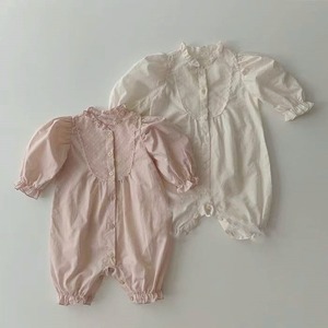 【BABY】長袖可愛いプリンセスロンパース