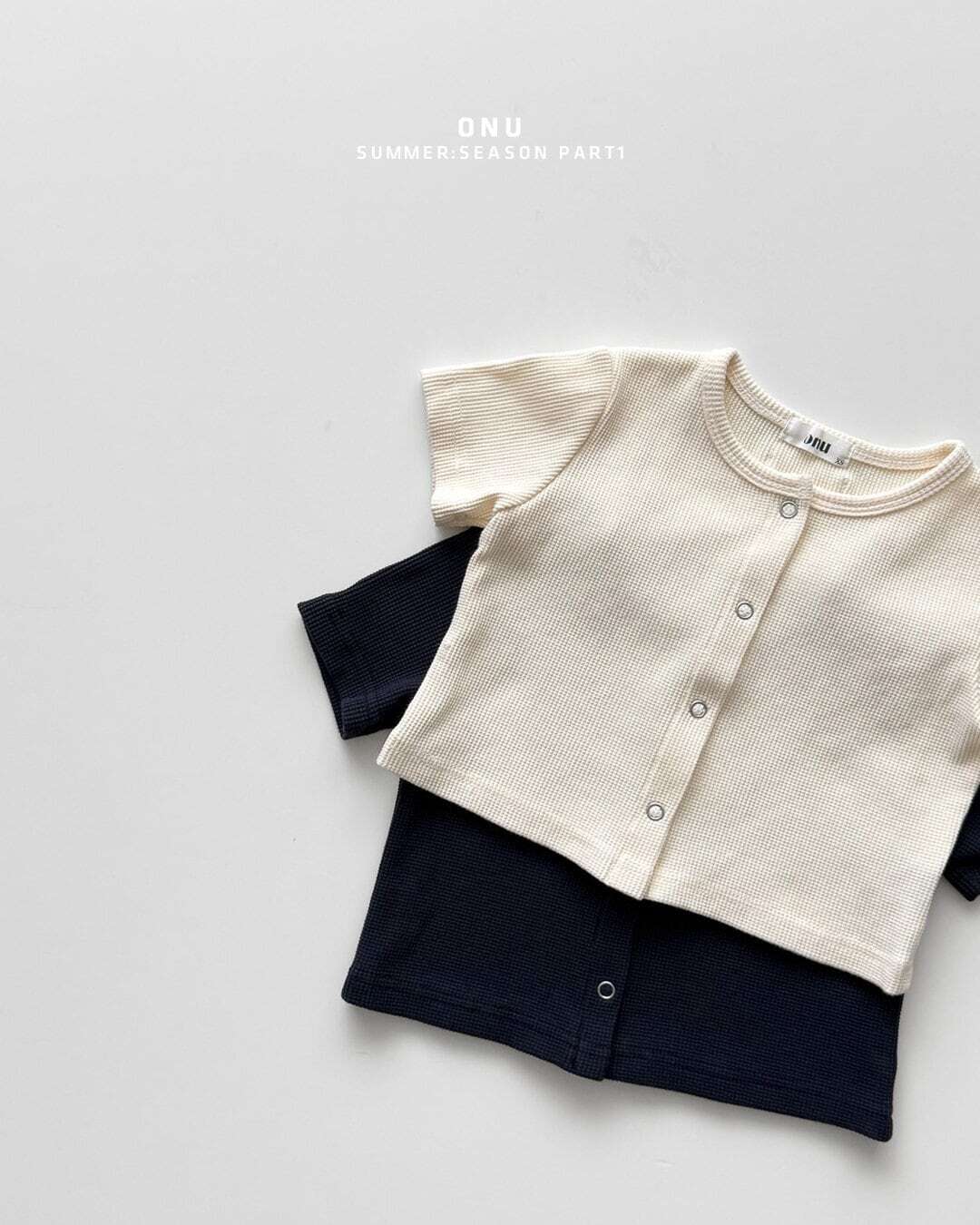 【予約】onu Waffle short sleeve cardigan