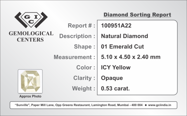 K18YG  エメラルドカット天然ダイヤモンドリング