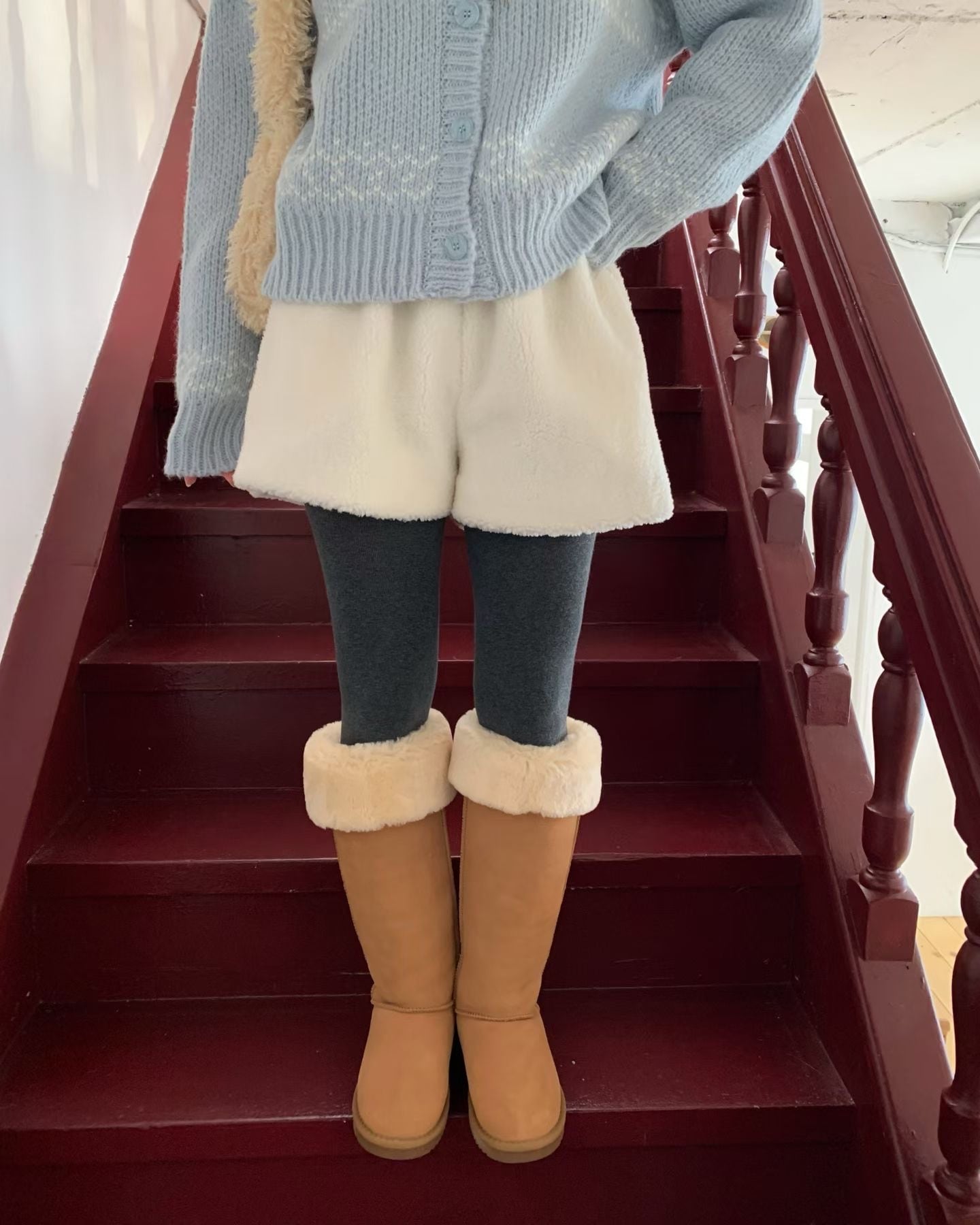 (即納)ezediary / Teddy Fleece Short / ivory