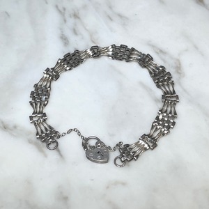 vintage c1987 silver gate bracelet made in England