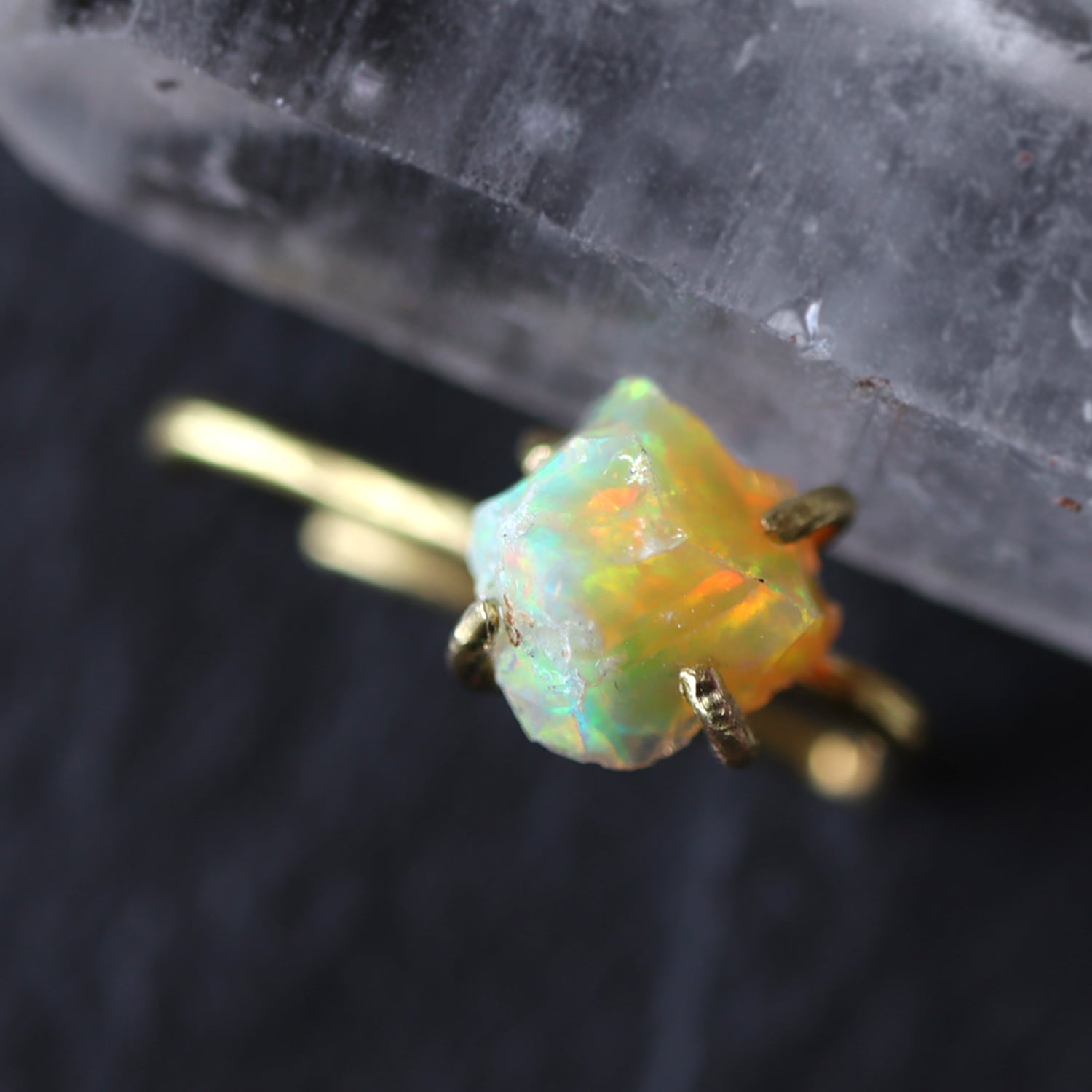 gem sauti - 枠付き天然石 | witch/花石:鉱物植物アクセサリー/オブジェ