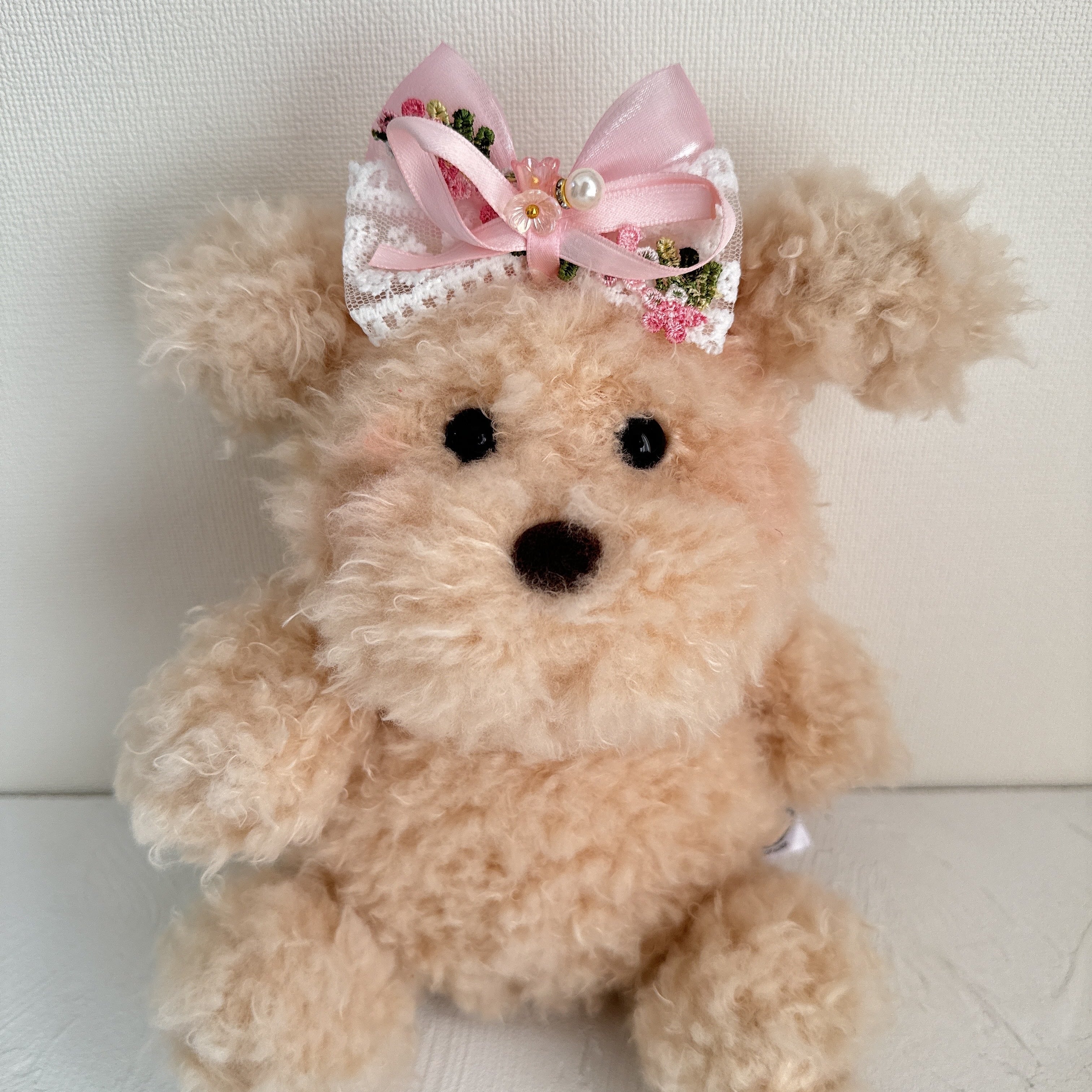 春ピンクリボンヘアバンド（後ろ支え付き）