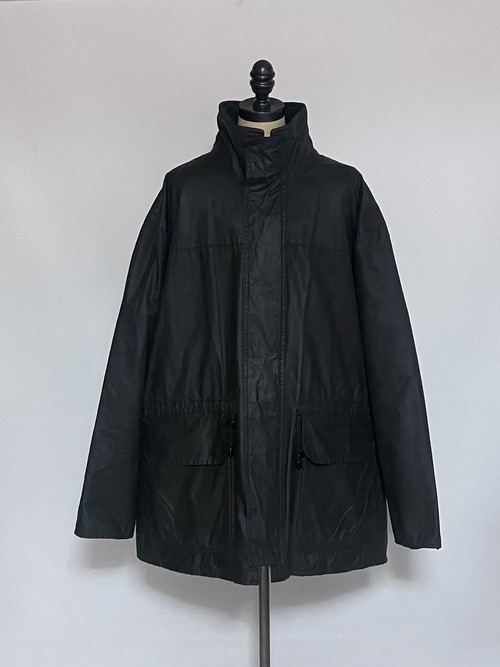 y15 A1560 BARBOUR BLACK WAX JACKET 『L』