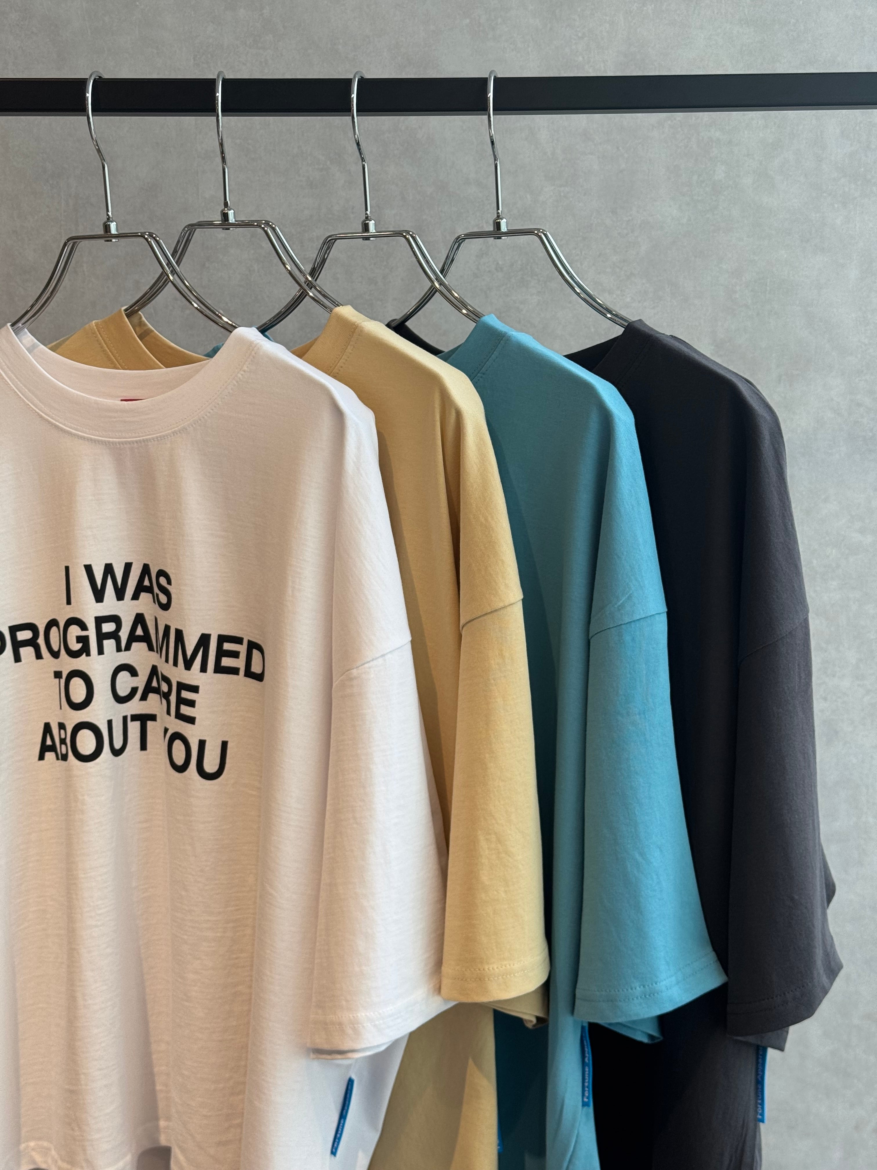 lettering logo over T-shirt