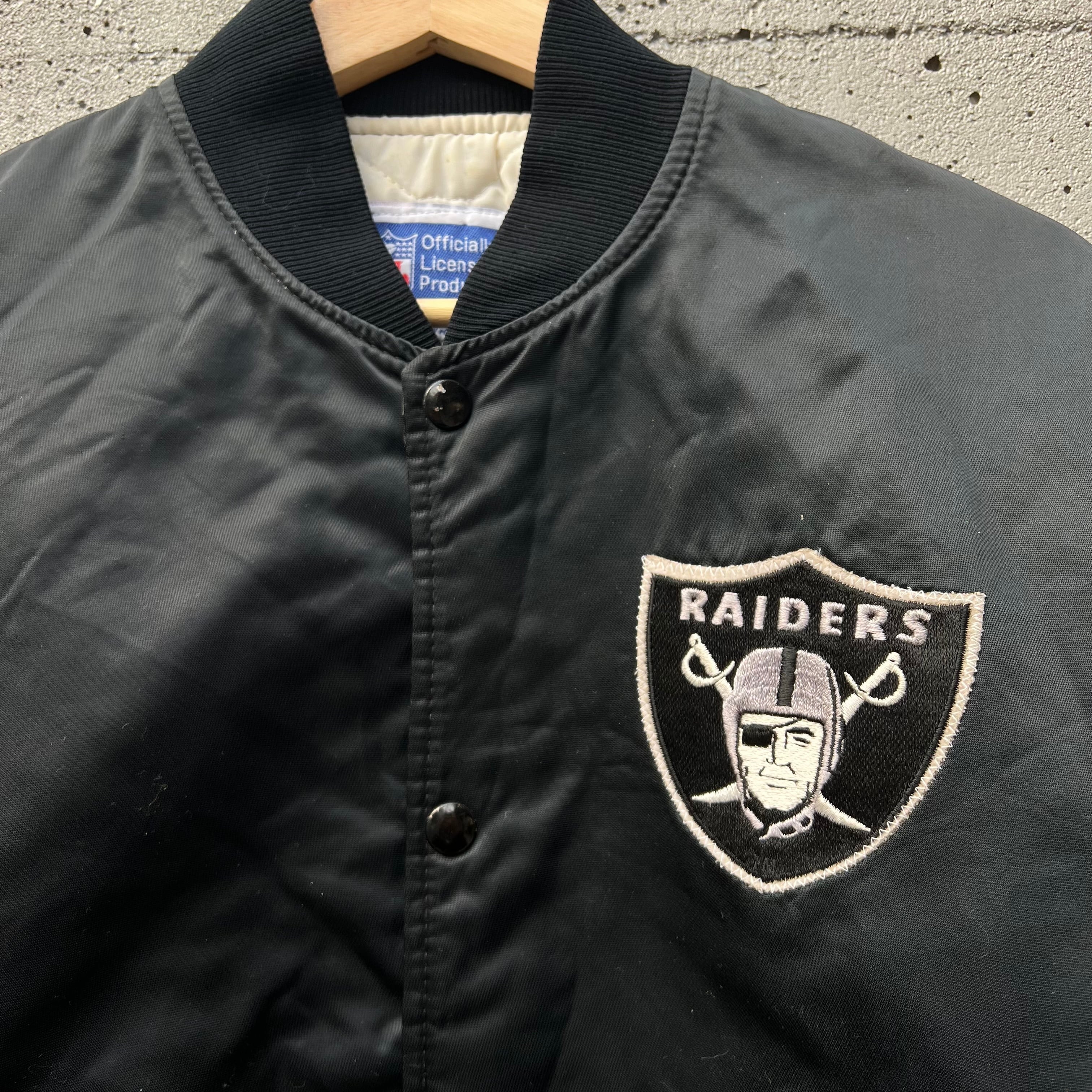 used】90's USA製 ラスベガス レイダース ナイロンジャケット NFL Las ...