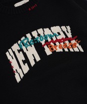 【#Re:room】HAND-EMBROIDERY BIG CREW KNIT［REK107］