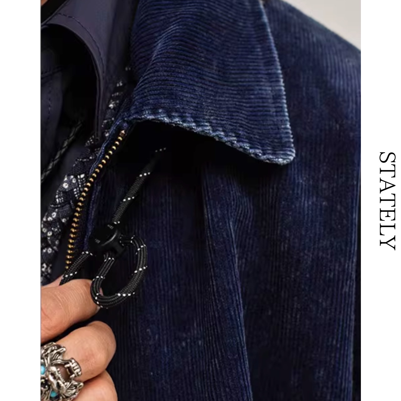 Indigo コーデュロイ Zip Jacket_O89・画像4