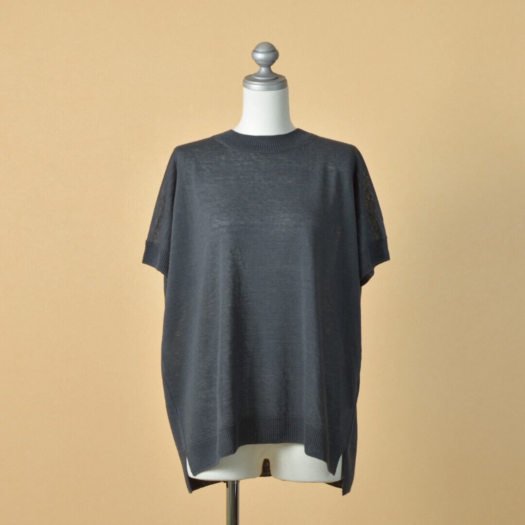 evam eva エヴァムエヴァ hemp pullover ヘンププルオーバー・インクブルー